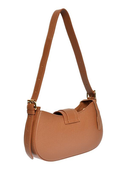 Anna Luchini Dámská kožená kabelka Banana Bag AL1912T Cognac
