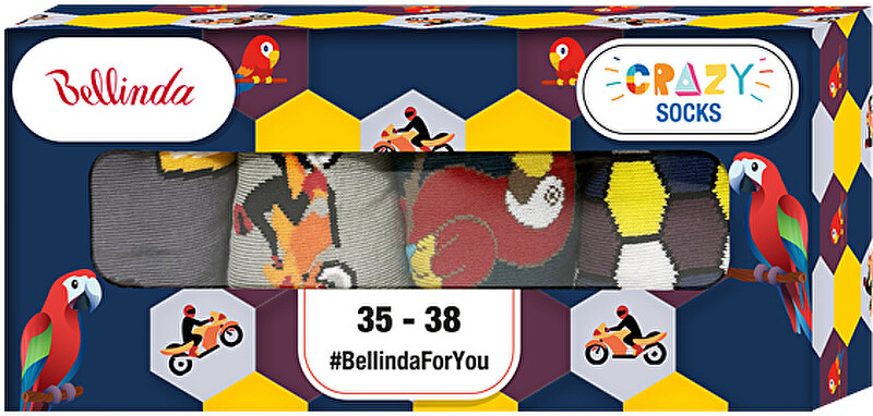 Bellinda Dárková sada ponožek Crazy Socks Box BE481044-006