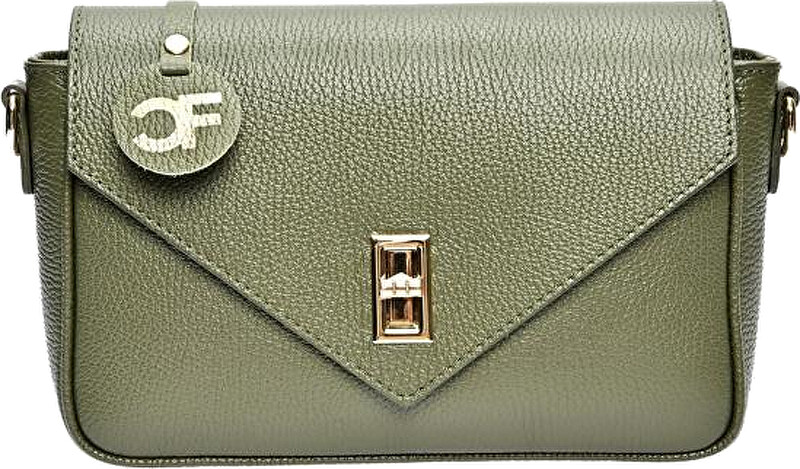 Carla Ferreri Dámská kožená crossbody kabelka CF1948T Verde Militare