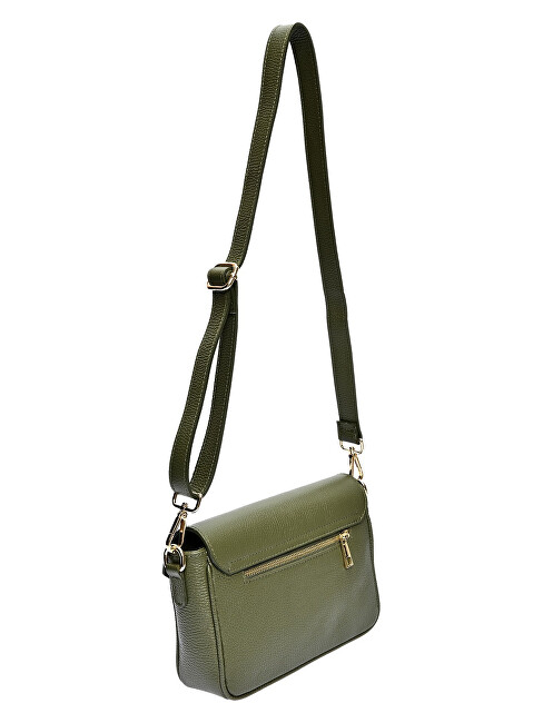 Carla Ferreri Dámská kožená crossbody kabelka CF1948T Verde Militare