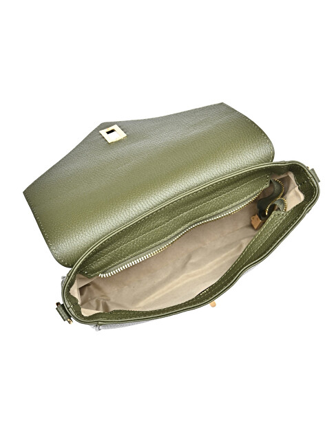 Carla Ferreri Dámská kožená crossbody kabelka CF1948T Verde Militare