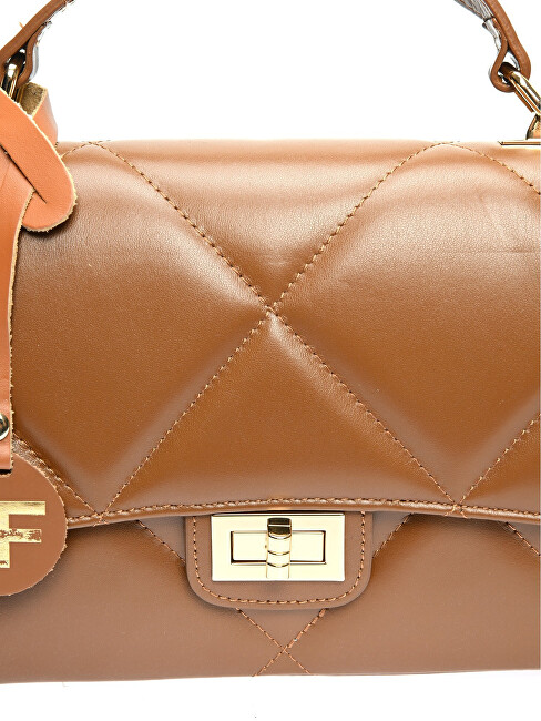 Dámská kožená crossbody kabelka CF2211 Cognac