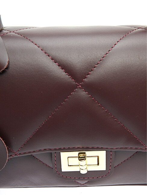 Dámská kožená crossbody kabelka CF2211 Vino