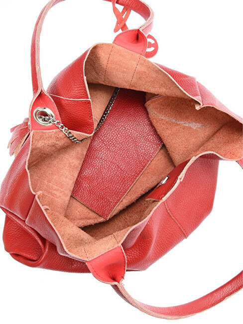 Dámská kožená kabelka Hobo CF1619 Rosso