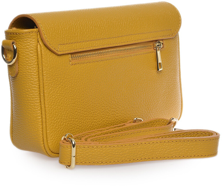 Dámská kožená crossbody kabelka CF1948T Senape