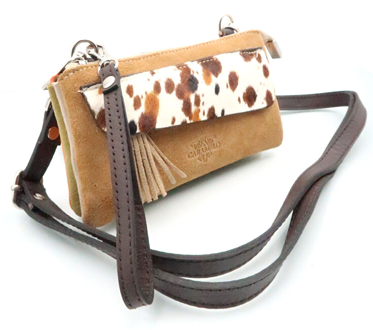 Caramelo Dámská kožená crossbody kabelka 51199 Camel