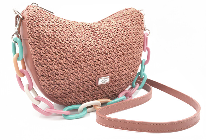 Caramelo Dámská kožená kabelka Banana Bag 82330 Nude