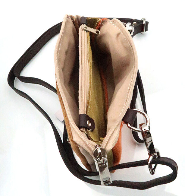 Caramelo Dámská kožená crossbody kabelka 51199 Camel