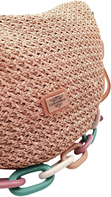 Caramelo Dámská kožená kabelka Banana Bag 82330 Nude