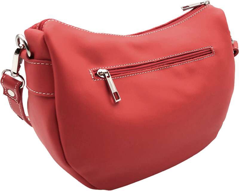 Dámská kožená kabelka Banana Bag 82343 Rojo