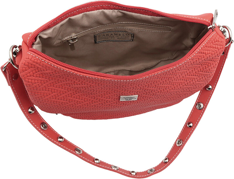 Dámská kožená kabelka Banana Bag 82343 Rojo