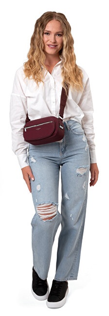 David Jones Dámská crossbody kabelka CM6907A Bordeaux