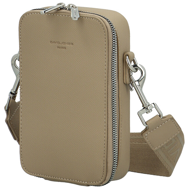 David Jones Dámská crossbody kabelka CM7333 Taos Taupe