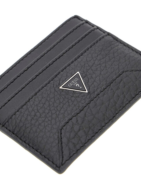 Guess Kožené pouzdro na karty SMBAGRLEA25-BLA