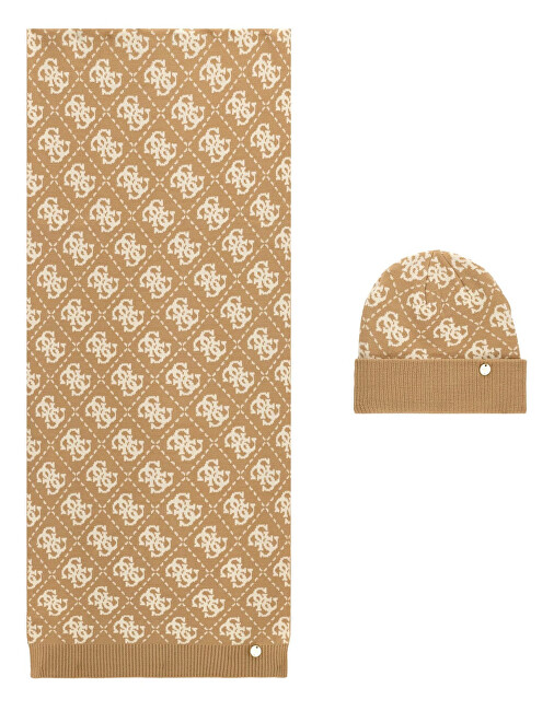 Guess Dámský set - čepice a šála Beanie GFBOXWP6401-LOU