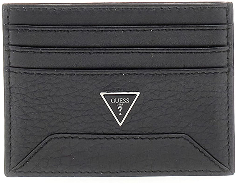 Guess Kožené pouzdro na karty SMBAGRLEA25-BLA