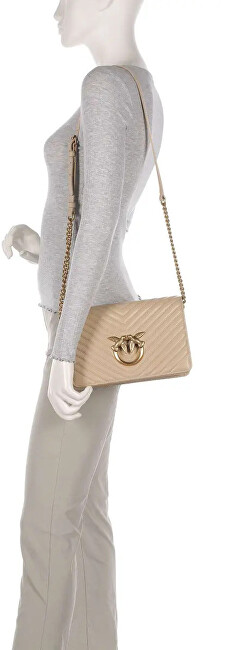 Pinko Dámská kožená crossbody kabelka 100063 A0GK C50Q