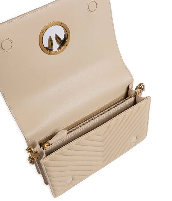 Pinko Dámská kožená crossbody kabelka 100063 A0GK C50Q