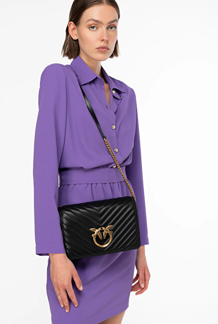 Pinko Dámská kožená crossbody kabelka 100063 A0GK Z99Q