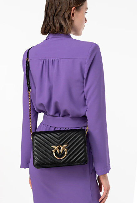 Pinko Dámská kožená crossbody kabelka 100063 A0GK Z99Q