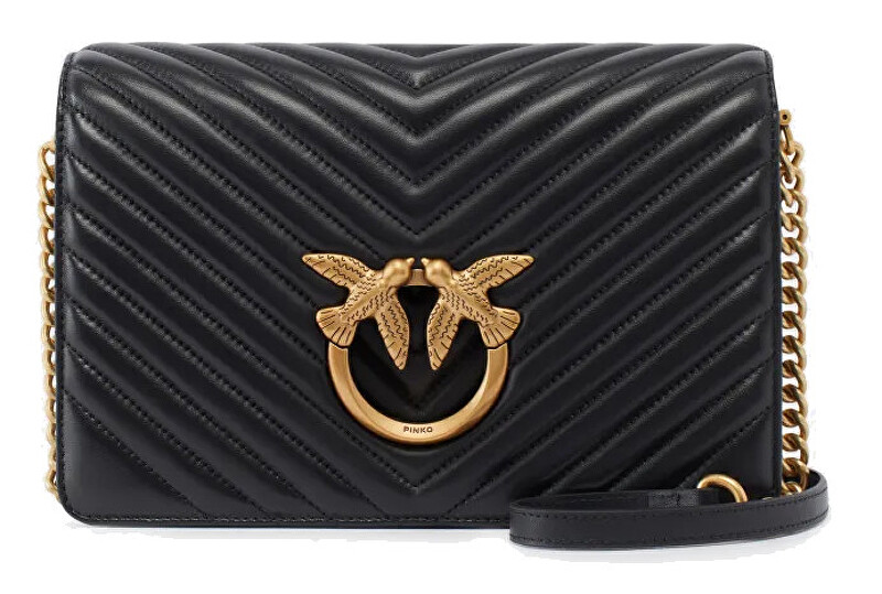 Pinko Dámská kožená crossbody kabelka 100063 A0GK Z99Q