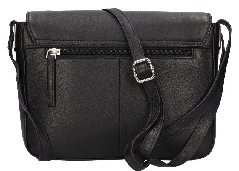 Lagen Dámská kožená crossbody kabelka  BLC-22-2061 BLK