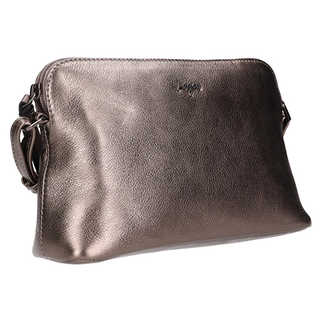 Lagen Dámská kožená crossbody kabelka LG022M DK.SILVER