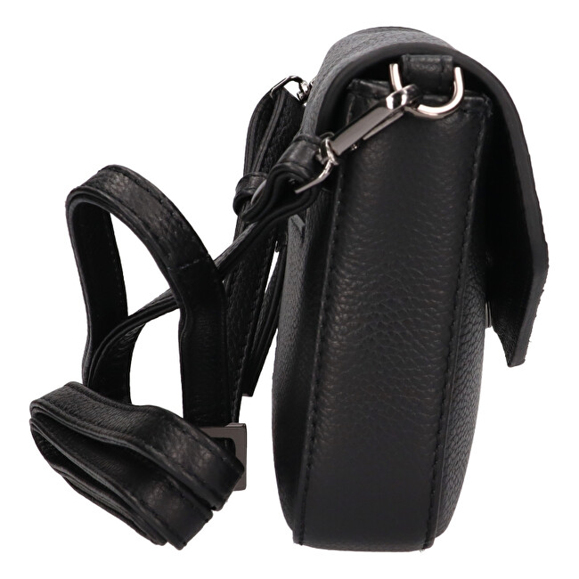 Lagen Dámská kožená crossbody kabelka LG 050 black