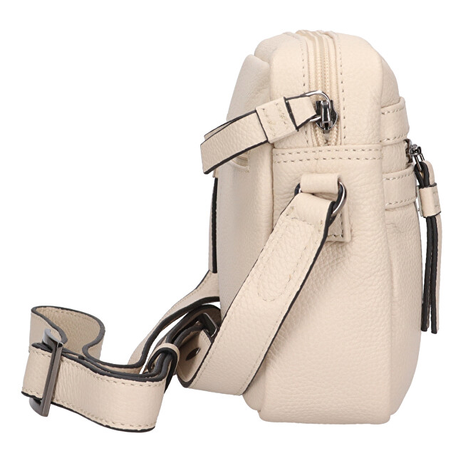 Dámská kožená crossbody kabelka LG146 white