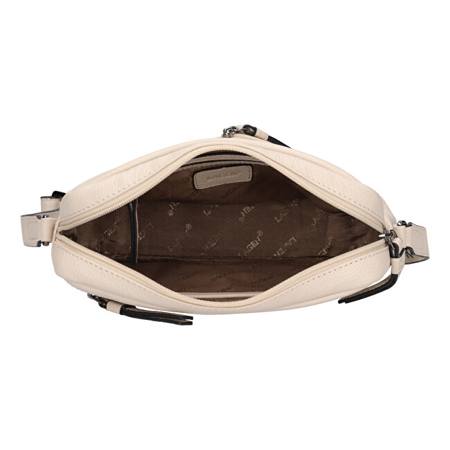 Dámská kožená crossbody kabelka LG146 white