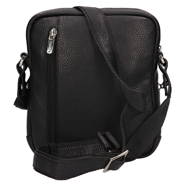 Lagen Pánská kožená crossbody taška 6048 BLK