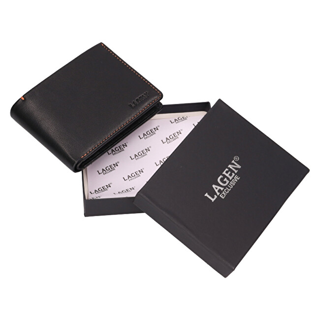 Lagen Pánská kožená peněženka LG-2119 BLK