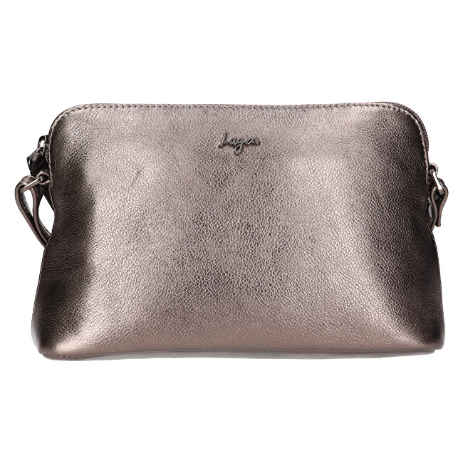 Lagen Dámská kožená crossbody kabelka LG022M DK.SILVER