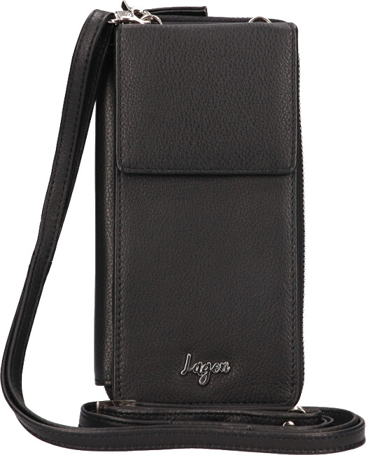 Dámská kožená crossbody kabelka BLC/5699 BLACK