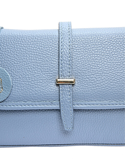 Luisa Vannini Dámská kožená crossbody kabelka LV 1938 Celeste Scuro