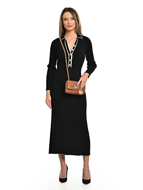 Luisa Vannini Dámska kožená crossbody kabelka LV 2214 Cognac