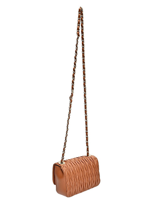 Luisa Vannini Dámska kožená crossbody kabelka LV 2214 Cognac