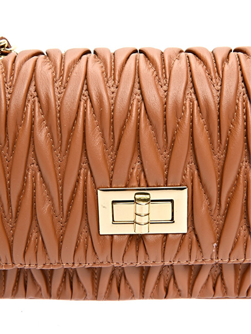 Luisa Vannini Dámska kožená crossbody kabelka LV 2214 Cognac