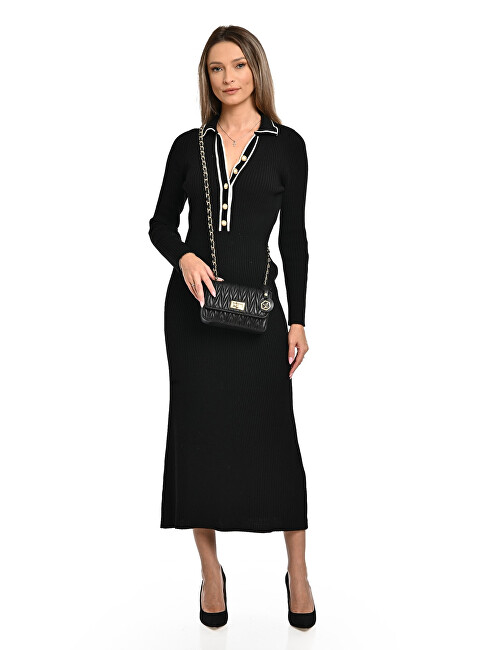 Luisa Vannini Dámská kožená crossbody kabelka LV 2214 Nero