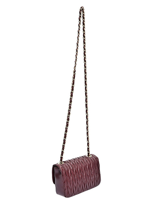 Dámská kožená crossbody kabelka LV 2214 Vino