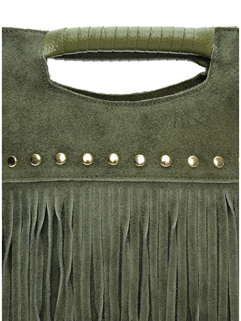 Dámská kožená kabelka LV 8189T Verde Militare