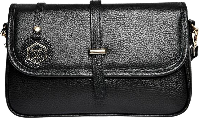 Luisa Vannini Dámská kožená crossbody kabelka LV 1938 Nero