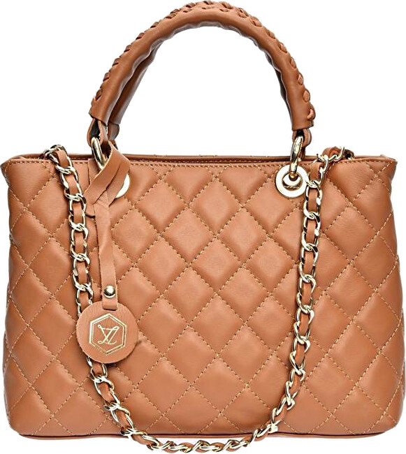 Dámská kožená kabelka LV WH 2209T Cognac