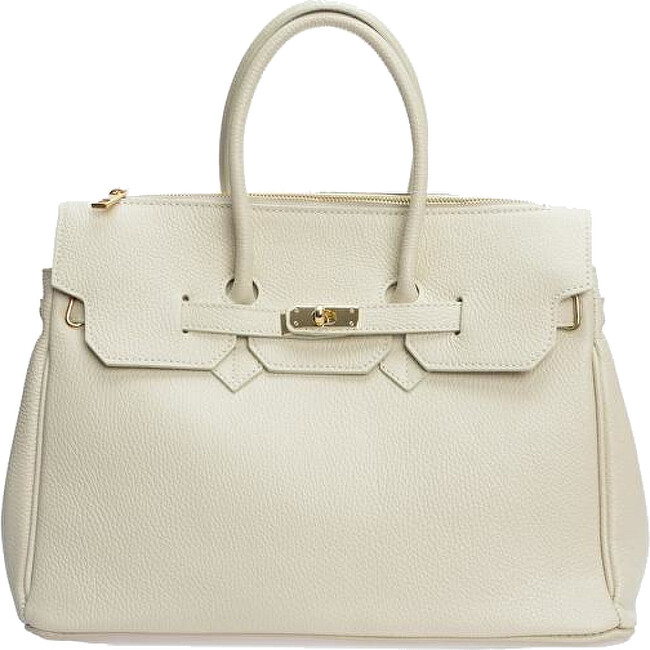 Luisa Vannini Dámská kožená kabelka LV WH SBV 39 Beige