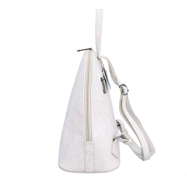 Noelia Bolger Dámský kožený batoh NB 0045 off white