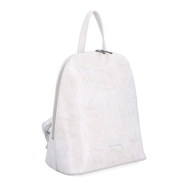 Noelia Bolger Dámský kožený batoh NB 0045 off white