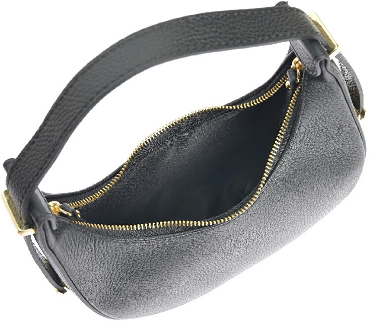 Dámská kožená kabelka Banana Bag RM1918 Nero
