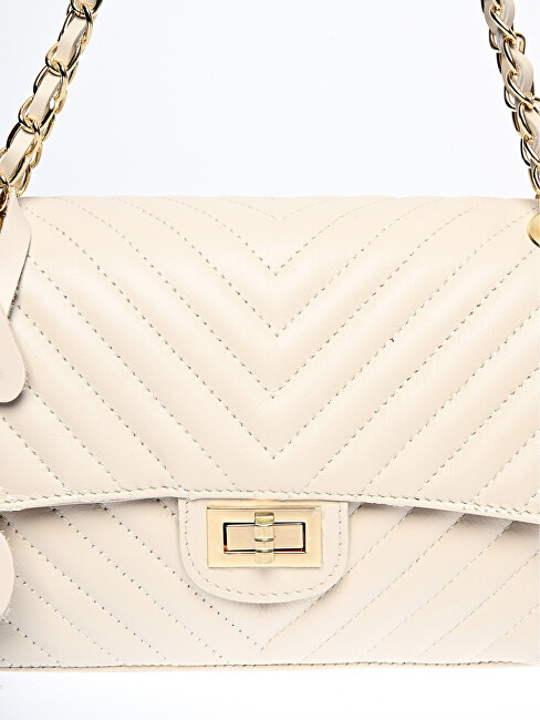 Dámská kožená kabelka RM2213 Beige