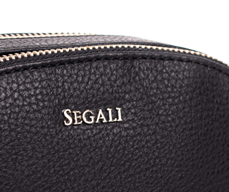 SEGALI Dámská kožená crossbody kabelka 12 Black