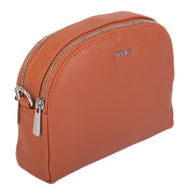 Dámská kožená crossbody kabelka 12 cuoio